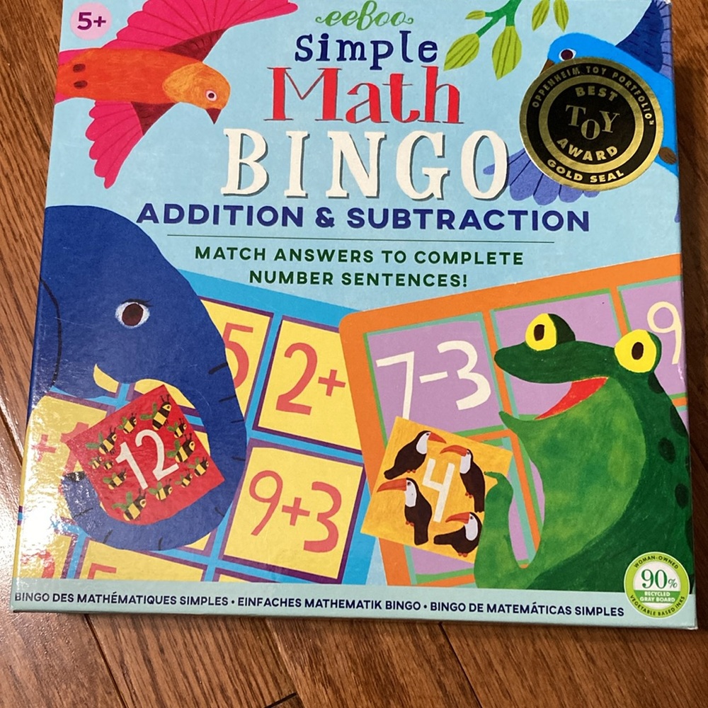 eeboo SIMPLE MATH BINGO (Addition & Subtract)